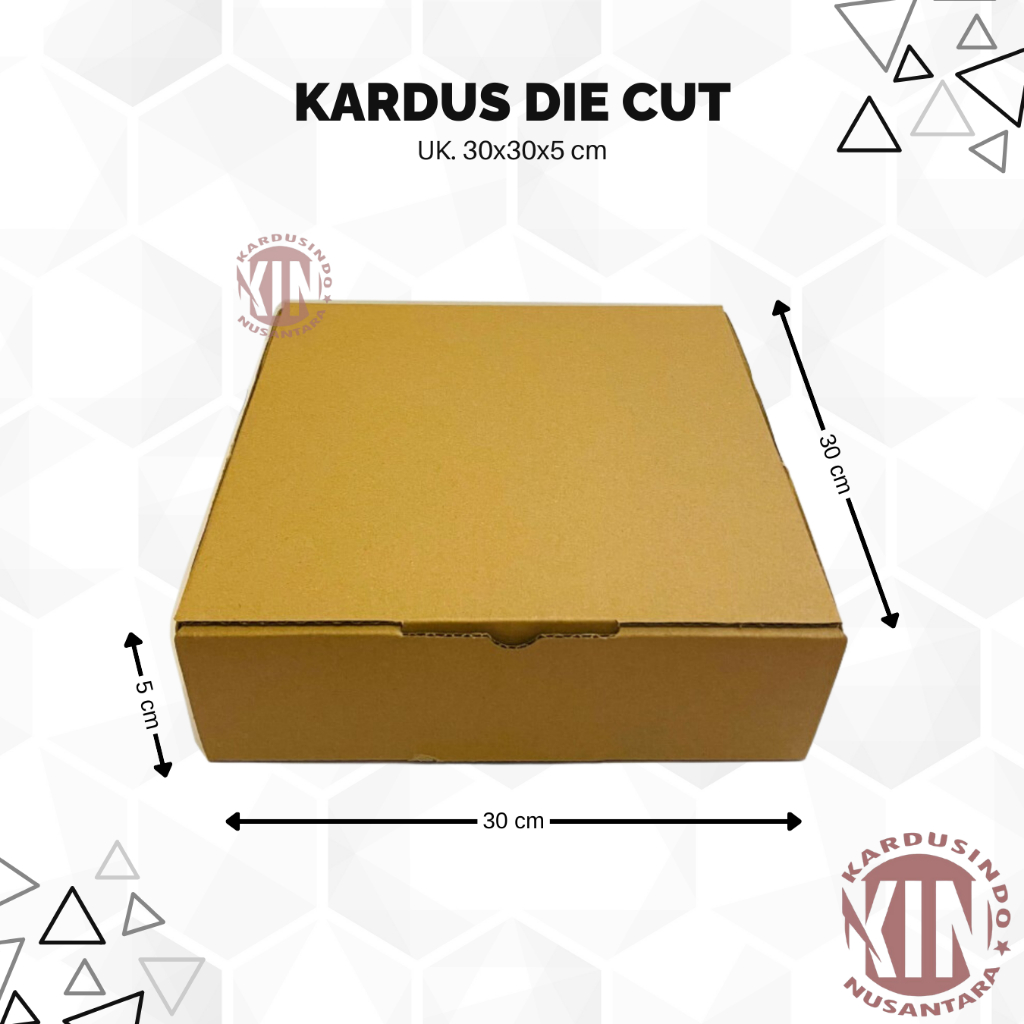 

kardus Die cut polos baru uk 30x30x5 cm