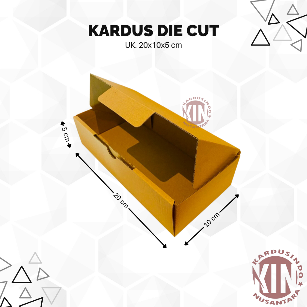 

kardus Die cut polos baru uk 20x10x5 cm
