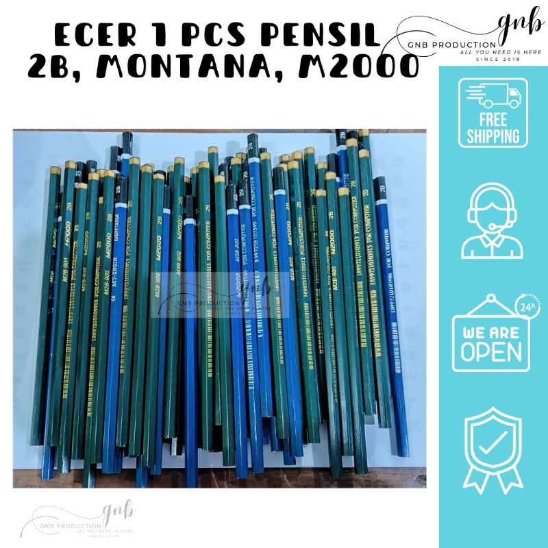 

ECER 1 PCS PENSIL 2B MONTANA M2000 FREE GIFT