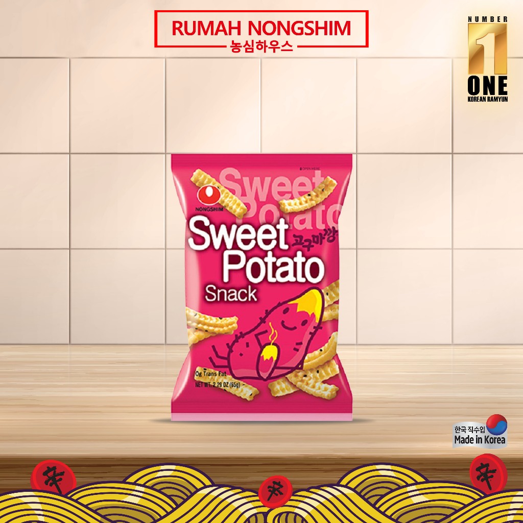 

NONGSHIM - SWEET Potato Snack 55gr Made in Korea [Korean Snack] [Kerupuk Rasa Ubi]