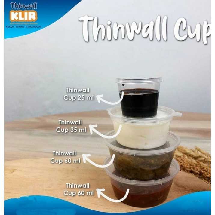 Thinwall KLIR  Sauce Cup Ukuran 25 ml/ isi 25 pcs