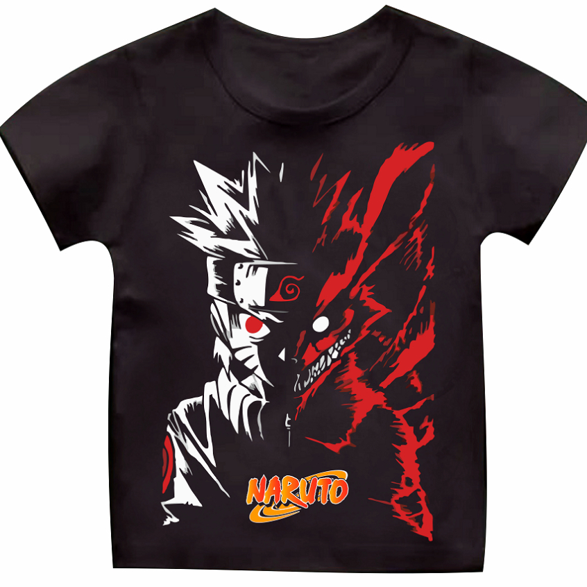 Kaos Anak kartun naruto gambar naruto x kyubi