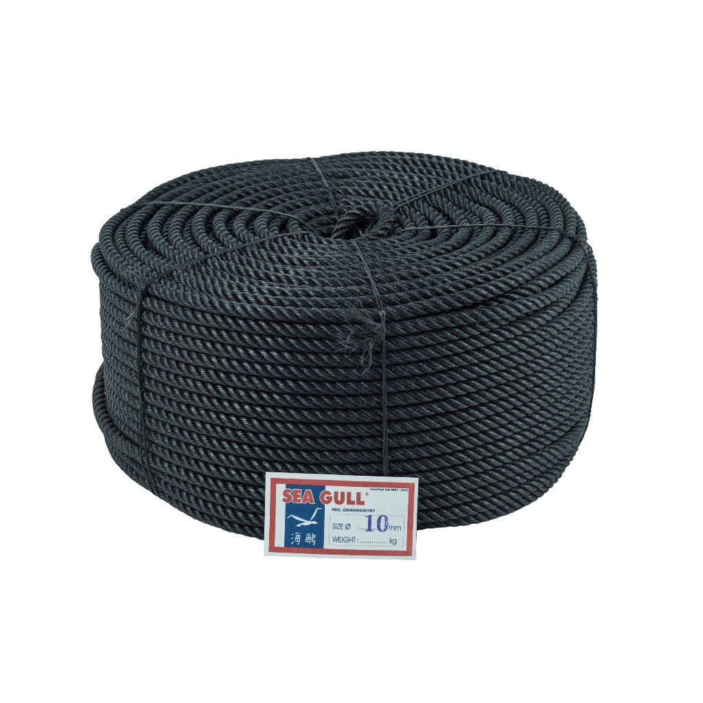 

Tali Plastik HDPE / Tali PE Polyethylene 10 mm +/- 200 Meter SEAGULL HITAM