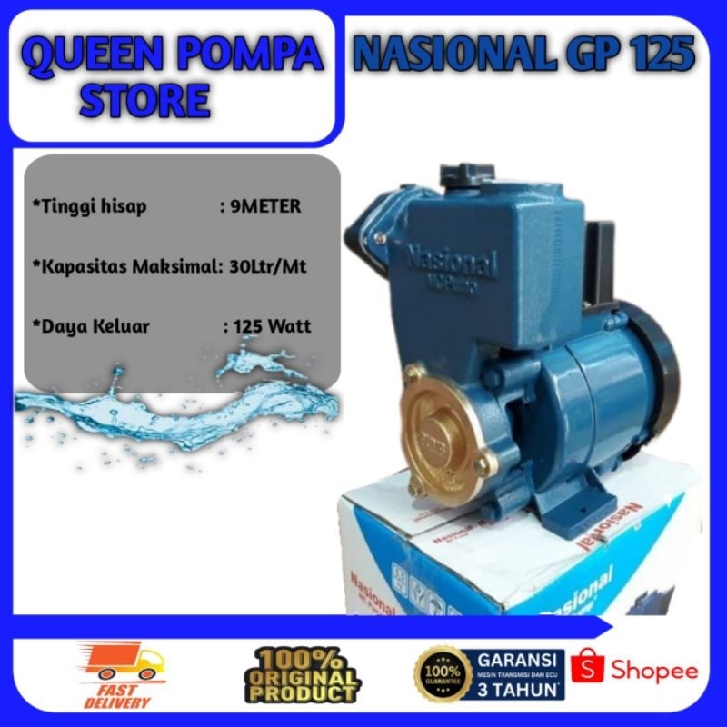 Pompa air Nasional GP-125 pompa air listrik pompa air sumur Dangkal