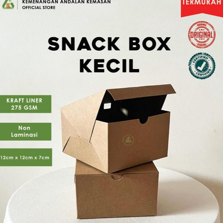 

Snack Box uk 12x12x7, Kotak Kue Non Laminasi ( WAJIB MEMBEBELI EXTRA PACKING)