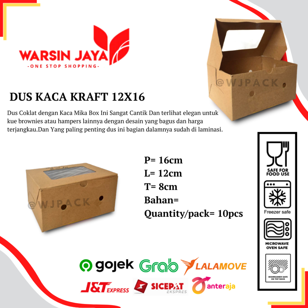 

DUS KACA KRAFT 12X16X8 ISI 10PCS