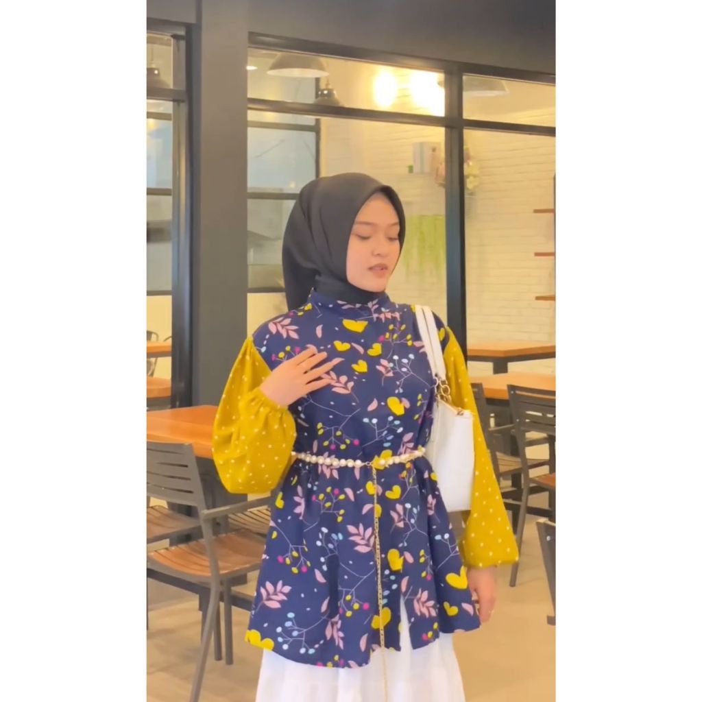 Tunik Jumbo Kekinian Terbaru 2021 Atasan Wanita Muslim Big Size Free Masker XL XXL XXXL 4L 5L ld 110