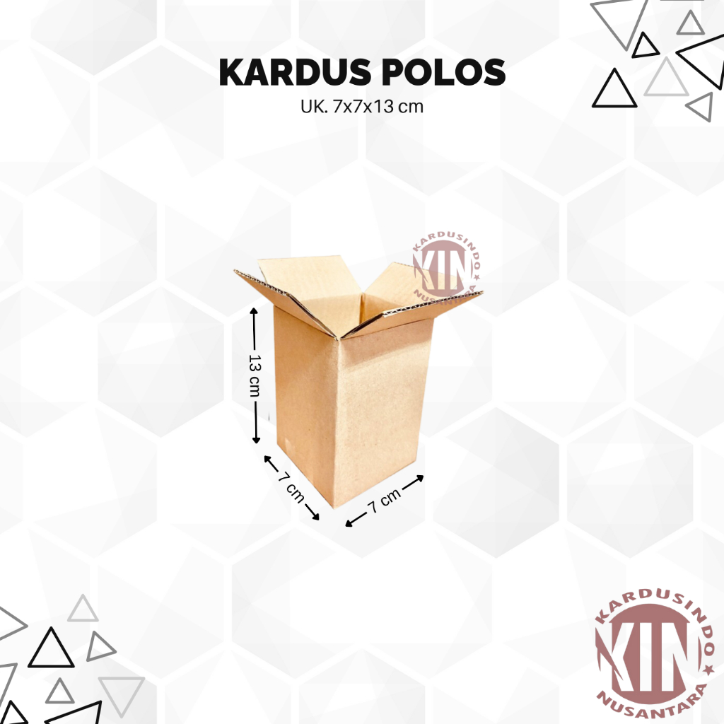 

Kardus box polos baru uk 7x7x13 cm