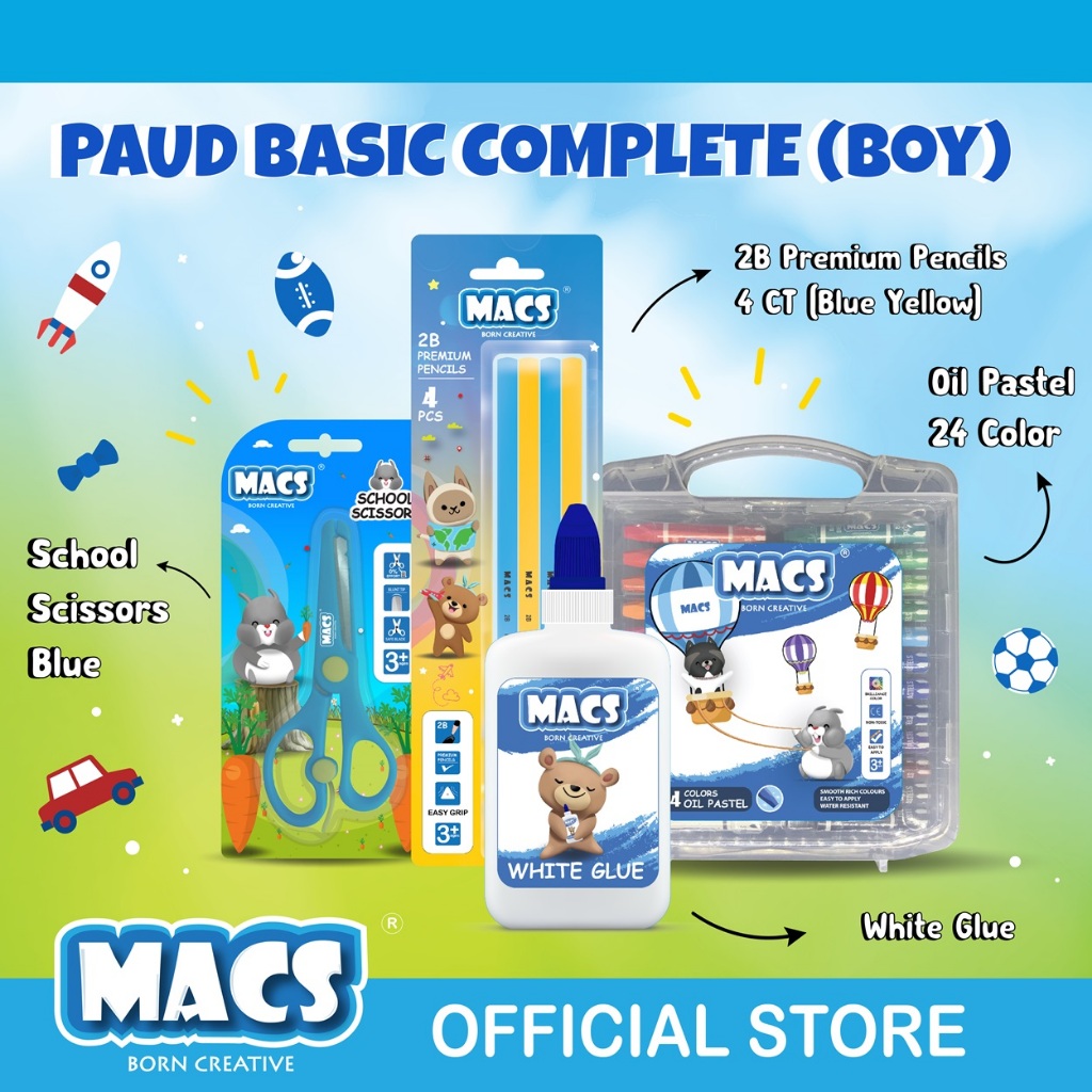 

MACS Paket PAUD Complete / Crayon / Pensil / Paket Sekolah