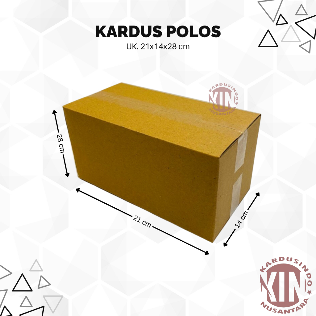 

Kardus box polos baru uk 21x14x28 cm