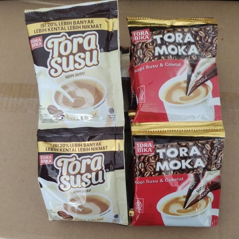 

Kopi ToraSusu ToraMoka eceran 1 sachet