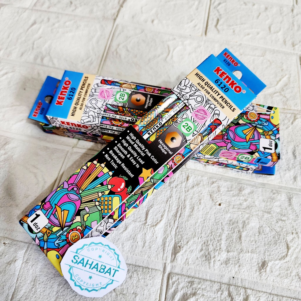 

PENSIL 2B KENKO 6120 DOODLE HEXAGONAL (12PCS)