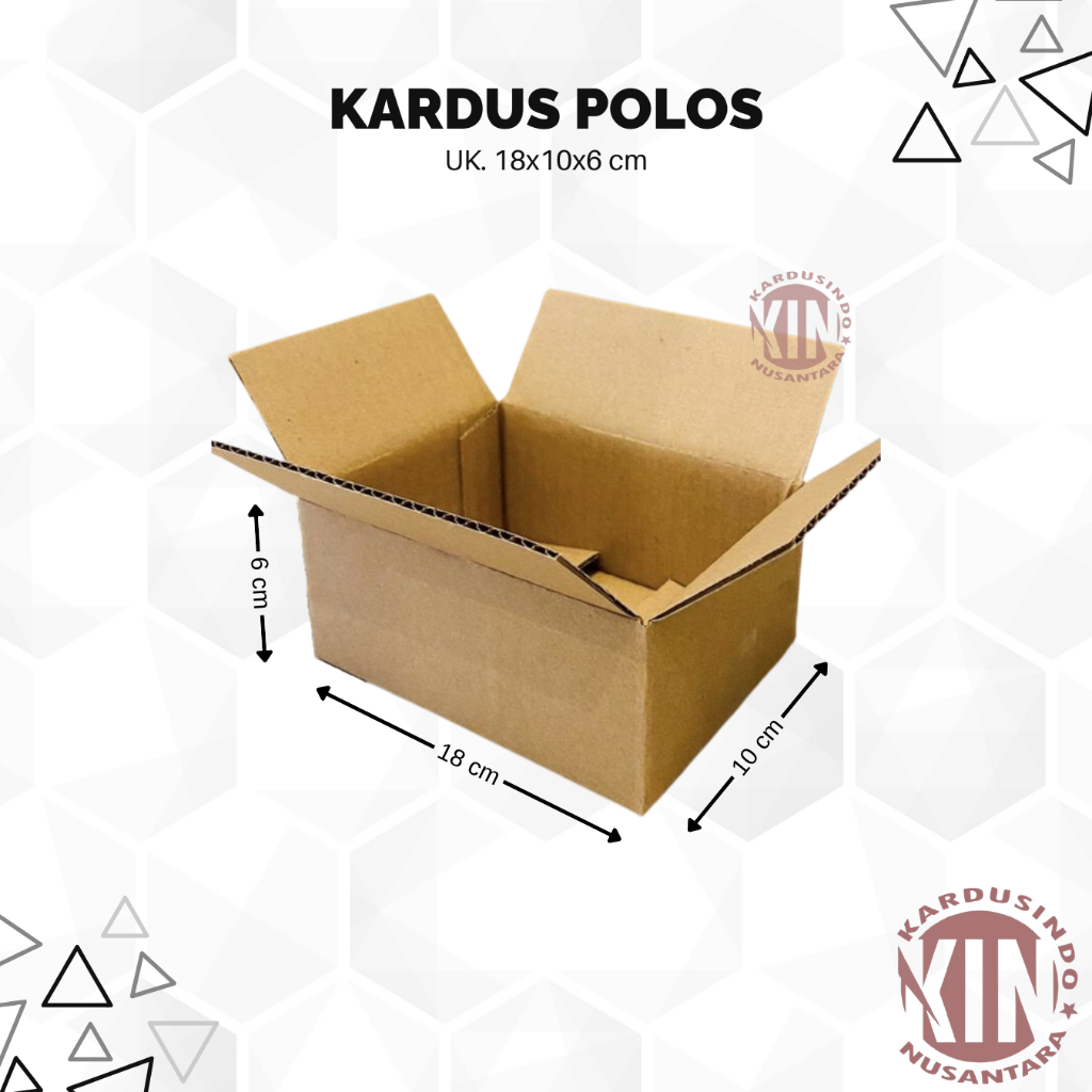

Kardus box polos baru uk 18x10x6 cm