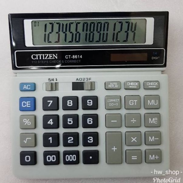 

KODE J9K2 Kalkulator Citizen CT 8614 14 Digit Besar Kalkulator 14 Digit