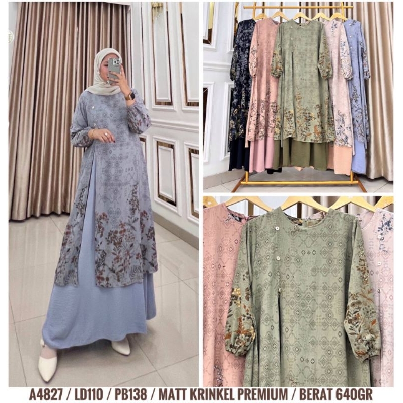 Gamis Malaysia Kancing Samping Ori ZARA