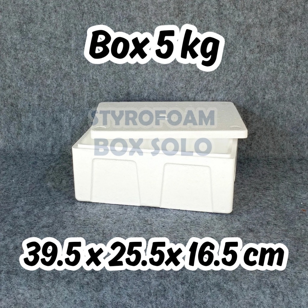 BOX 5 KG - INSTANT ONLY - Styrofoam Box Wadah Ikan Penyimpanan Ikan Packing Frozen Food Sterofoam Es