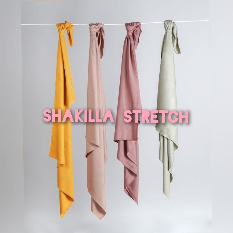 Kain Shakila strecth Polos Premium Lebar 1.5 Meter Sakila Twill Stretch Grade A