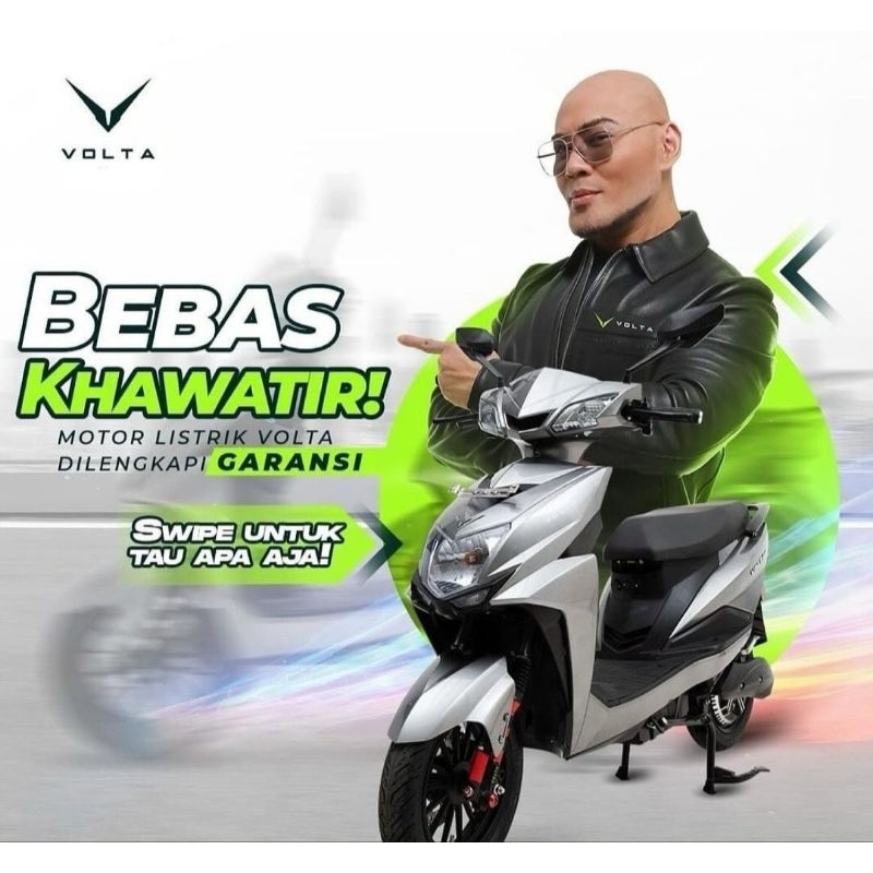 Motor listrik subsidi VOLTA 401 baterai lithium bisa swap baterai garansi resmi (OTR)