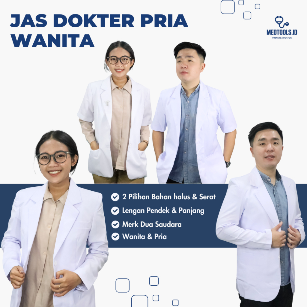 Jas Dokter [ Jas Dokter  Pria / Wanita / Sneli Merek Dua Saudara ]