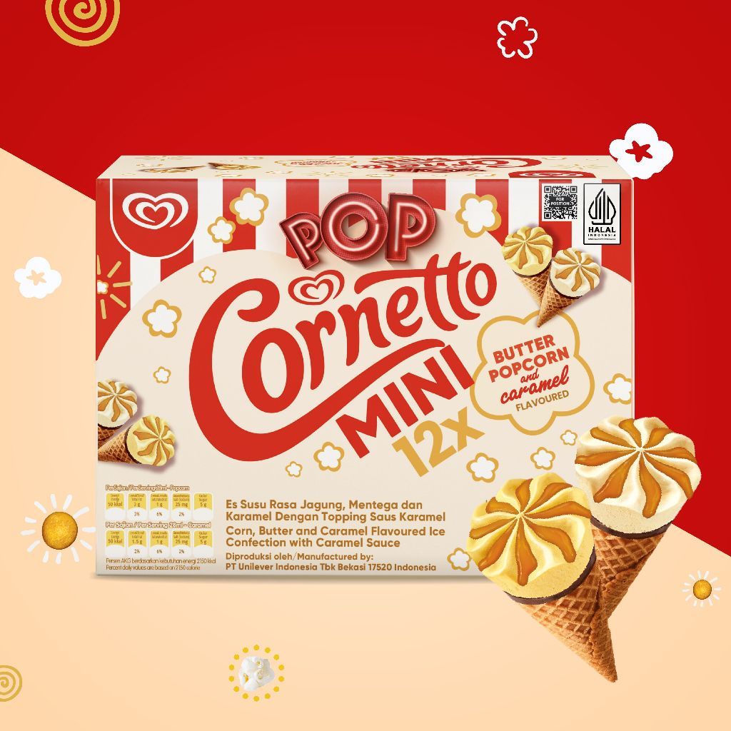 

Cornetto Mini Popcornetto - Es Krim / Ice Cream Wall's
