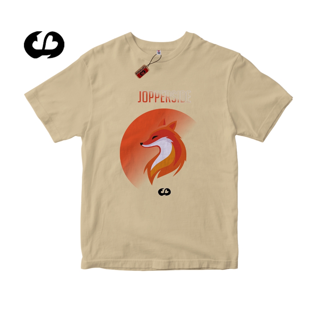 Jopperside kaos pria katun combed original distro premium ts403 orange fox