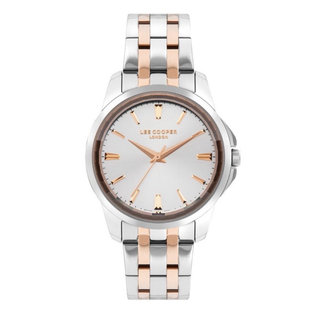 Jam Tangan Wanita Lee Cooper LC07683.530 Stainless Steel Lee Cooper Watch Silver - Rose Gold Origina