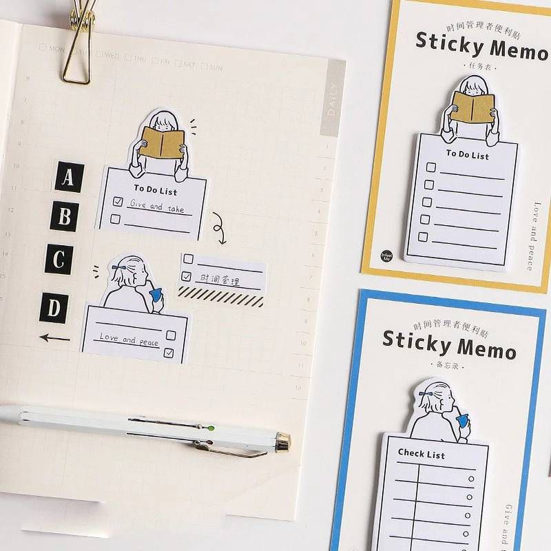 

[30Lembar] Sticky Note Planner/ Sticky Notes Checklist Daily Plan/ Memopad To Do List Aesthetic