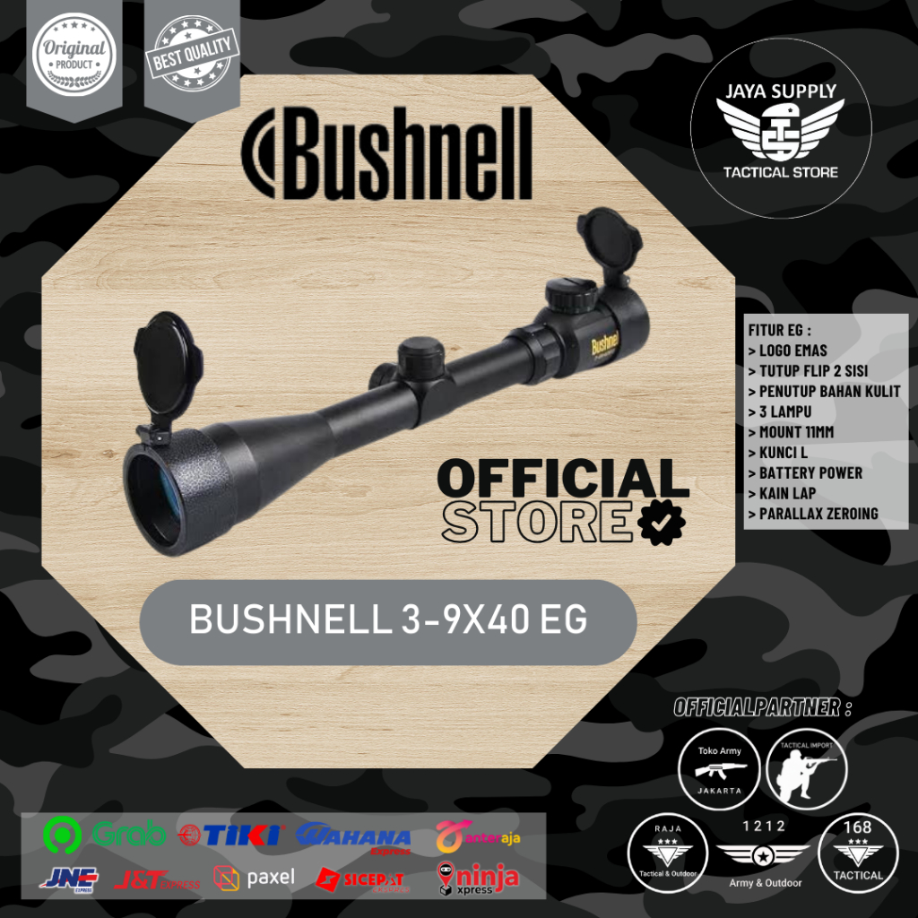 Teleskop Bushnell 3-9x 40mm EG (ENGAGE) 3 Lampu RGB Original Import