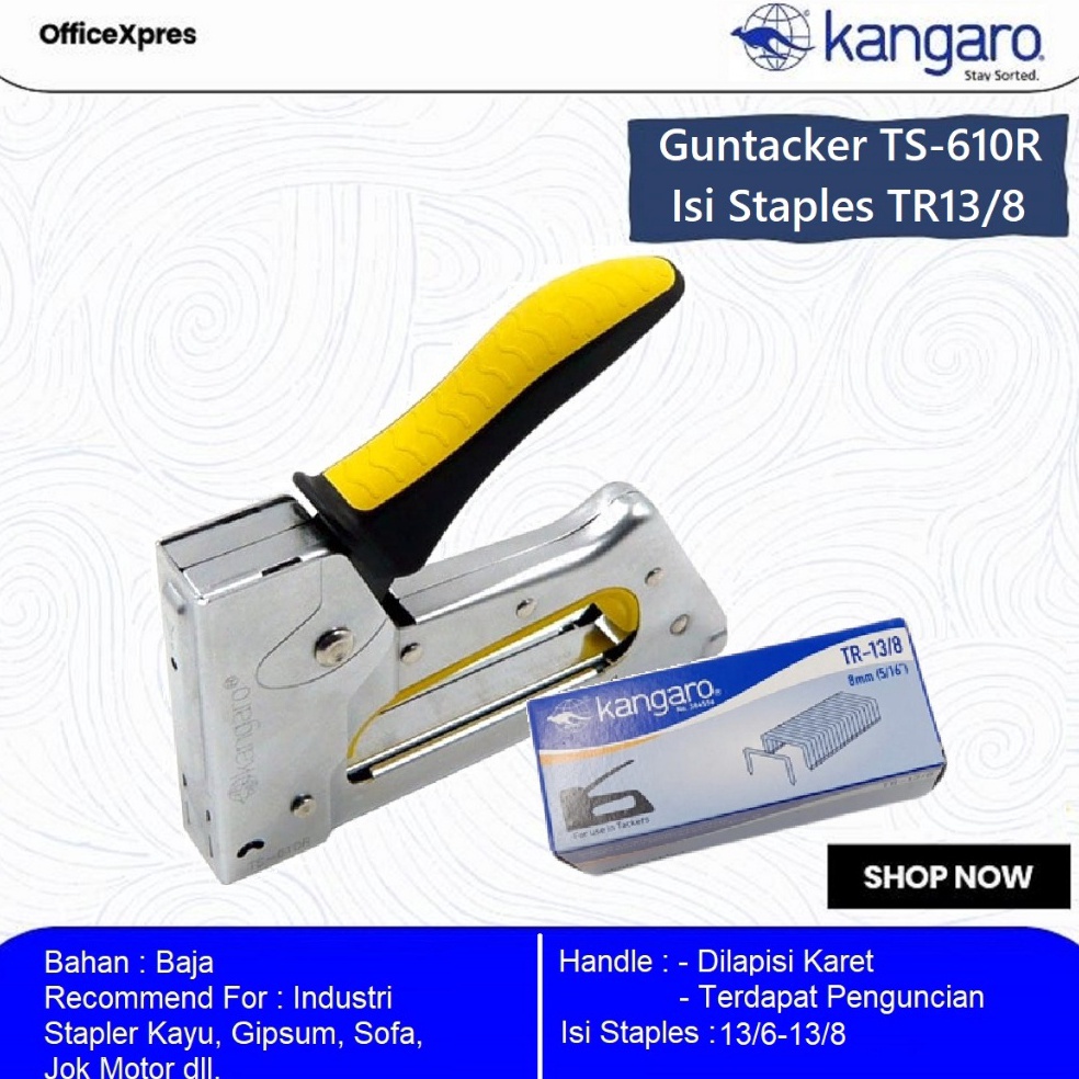

KODE T6G Alat Stapler Tembak Jok Kulit Motor Guntacker TS 61R Sejenis MAX TGA Cekrekan Pengokot Stapler Sofa