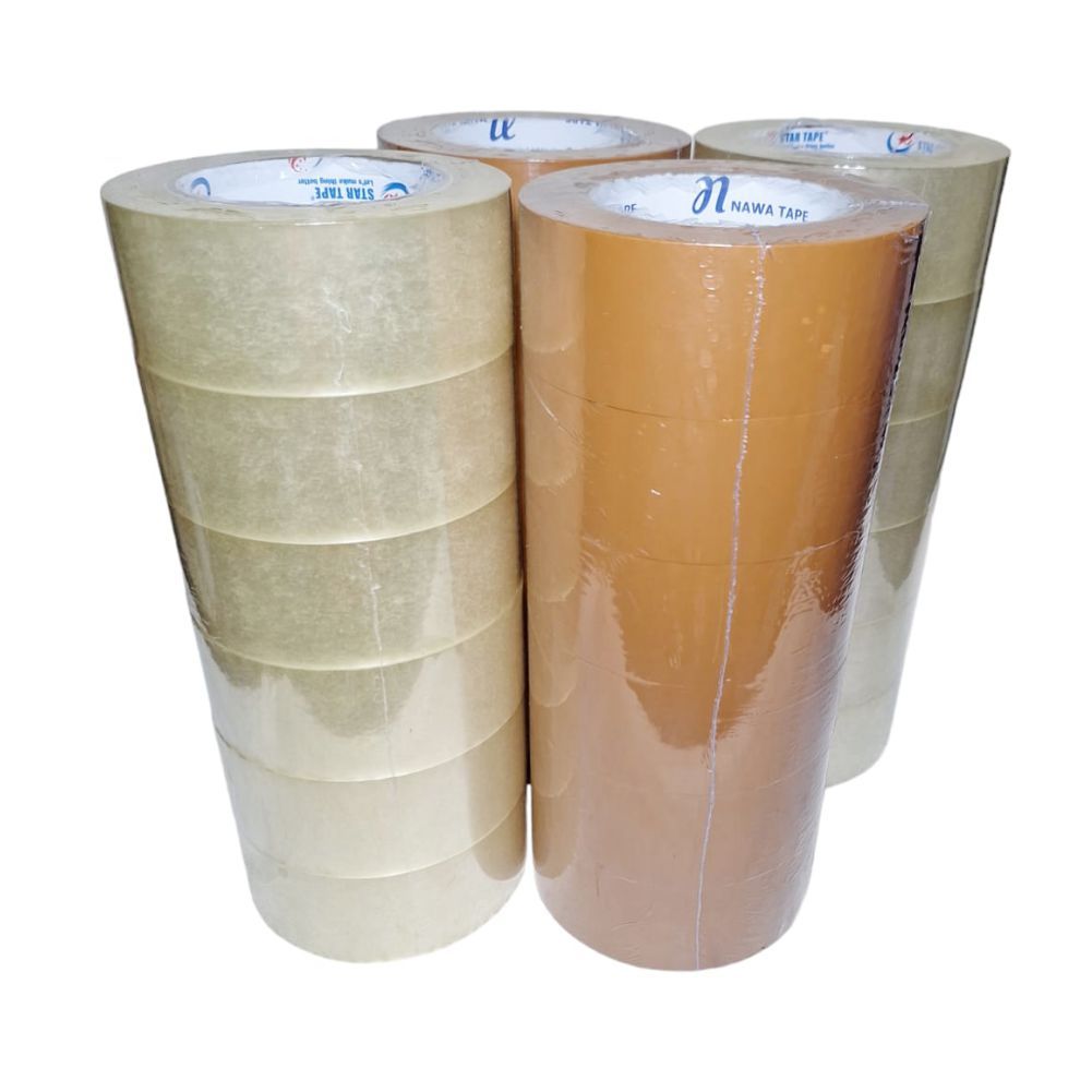 

Lakban Bening & Coklat Murah & Kuat Panjang 200 Yard isi 6 Pcs