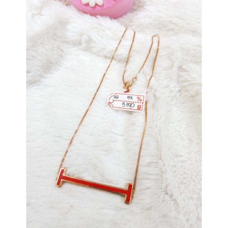 Kalung emas 75 huruf H