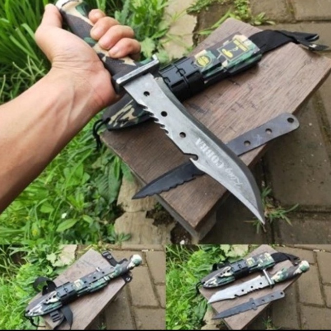 pisau cobra militer knife pisau outdor lapangan pisau sangkur army ART Q5F7