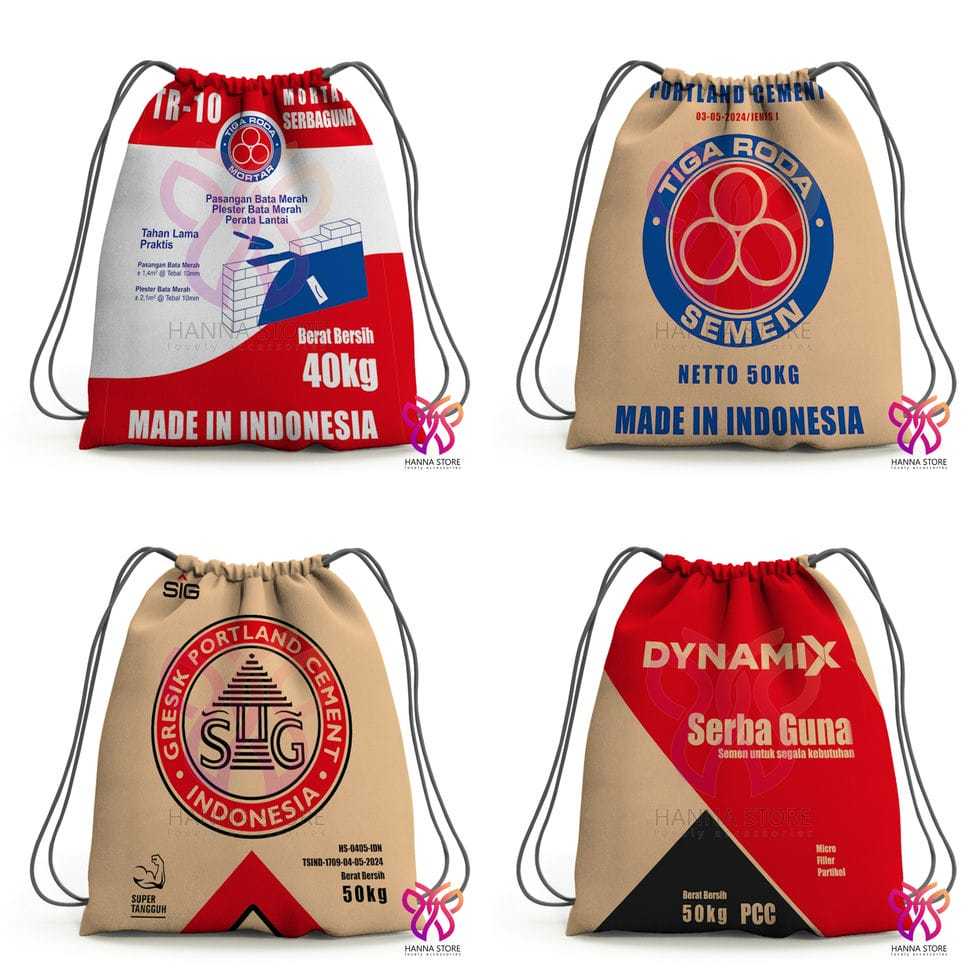Drawstring Bag Tas Serut Semen Tiga Roda Gresik Dynamix