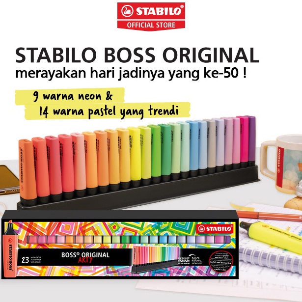 

KODE J6Z3 STABILO BOSS ORIGINAL Deskset 23s Best Seller Set of 5 6 Free Pen 68 Highlighter Marker Spidol Warna Warni Pastel Neon Stationery Alat Tulis