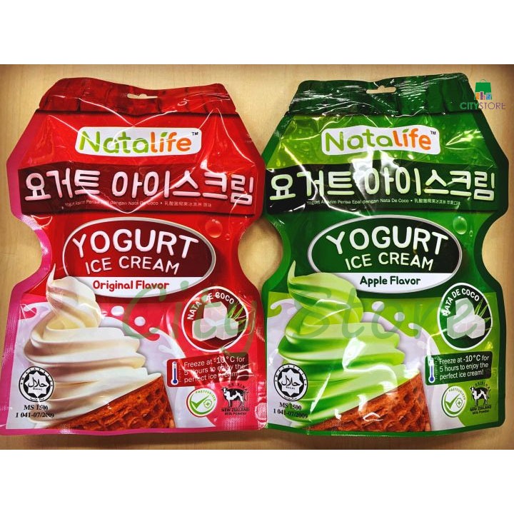 

Natalife Yogurt Ice Cream (Isi 5 pcs @60ml) - Natalife Yogurt Ice Cream Original Flavor - Apple Flavor 300ml