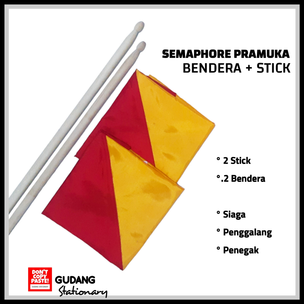 

Bendera + Stick Semaphore Pramuka [set]