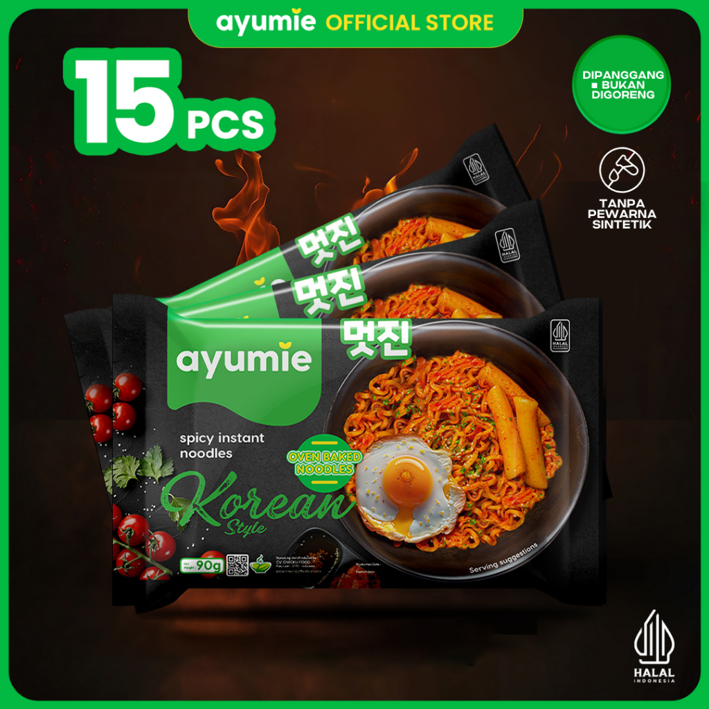 

Ayumie Mie Sehat Korean Spicy - Isi 15 Pack (Aman Dengan Kemasan Kardus)
