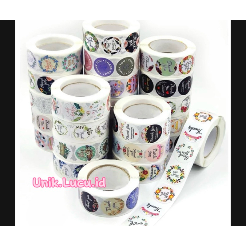 

STIKER LABEL THANKYOU / STIKER ROLL 500PCS UKURAN 2,5CM / STIKER TEMPEL PACKAGING