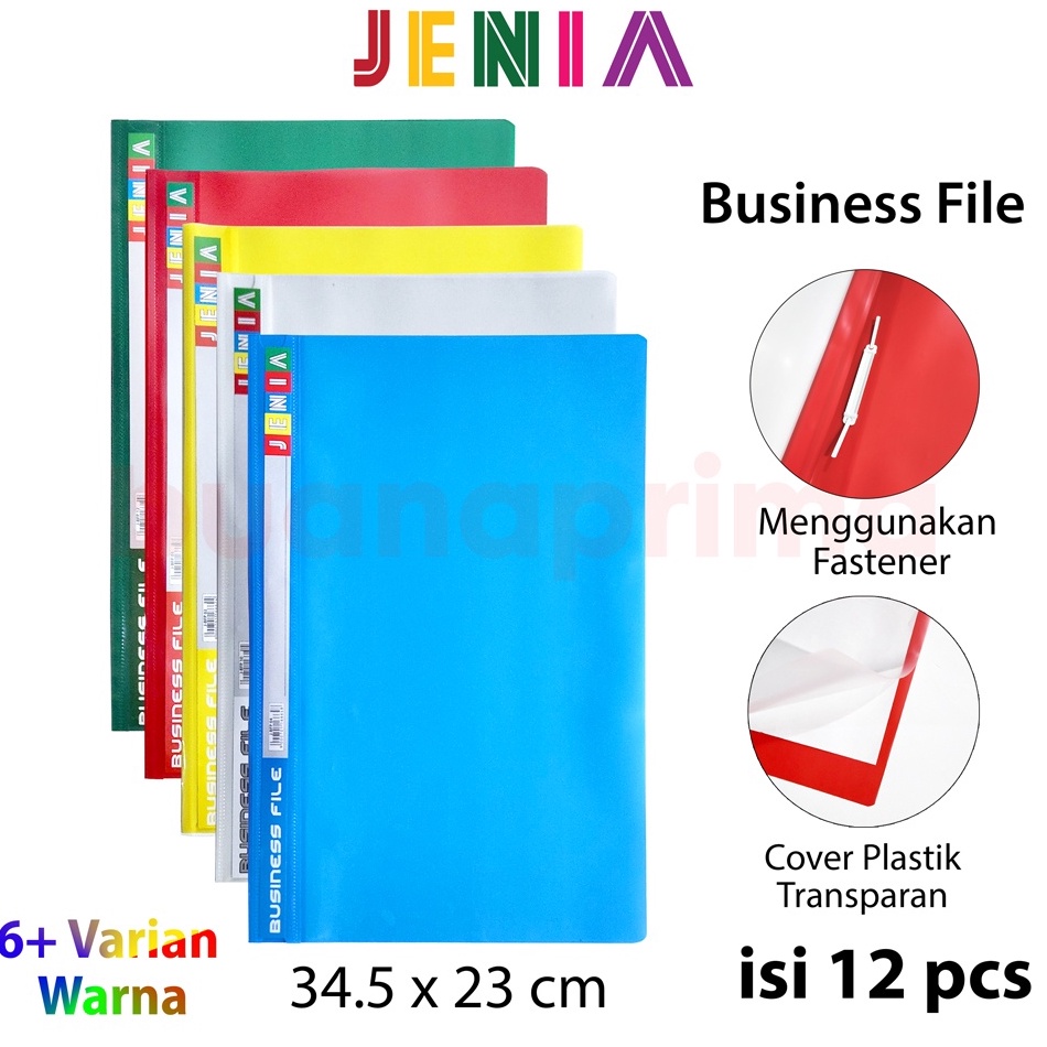 

ART H47V Map Business File isi 12 pcs Bisnis Plastik Fastener Acco Folio F4