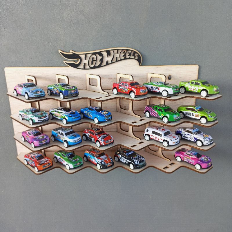 Rak Hotwheels Rak Mobil-mobilan "Miring kiri"