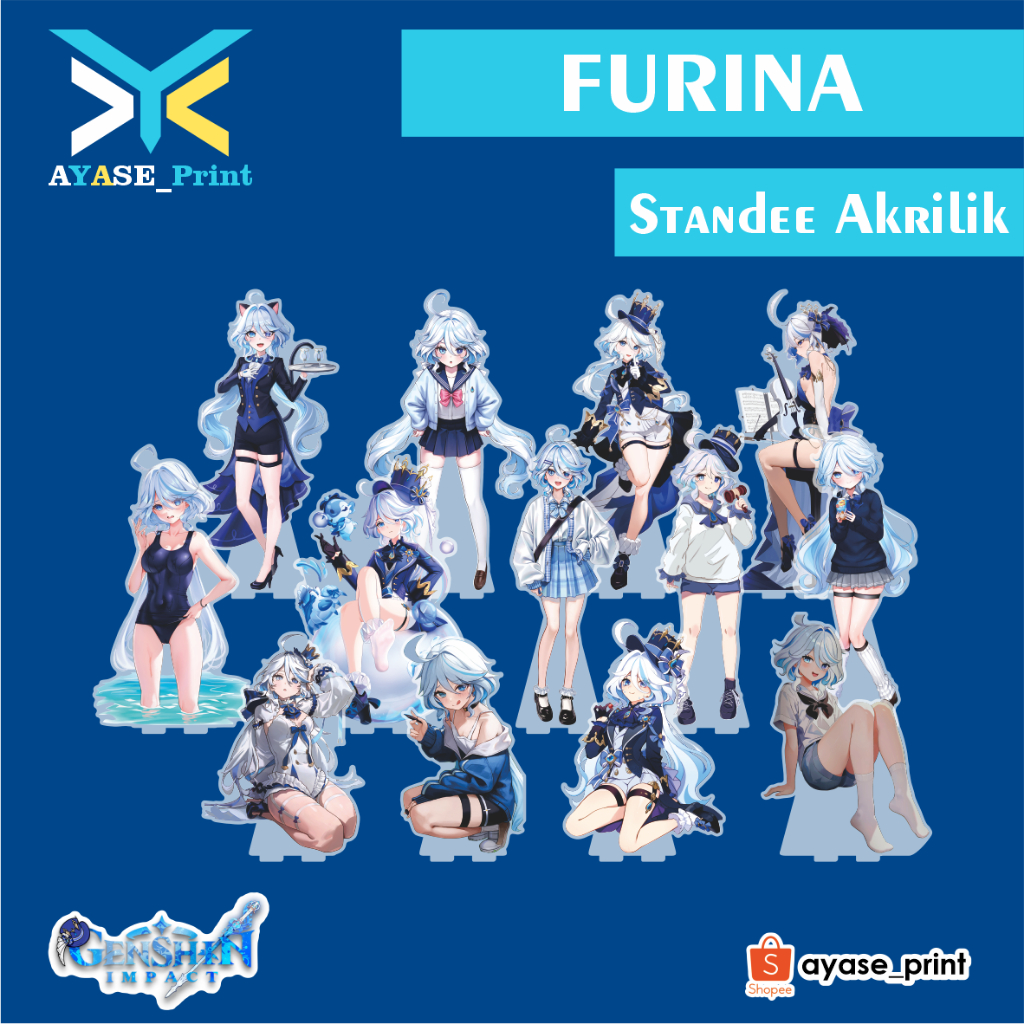 GENSHIN IMPACT FURINA STANDEE AKRILIK