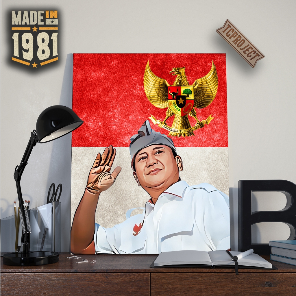 Poster Prabowo Subianto  - Hiasan Dinding kayu