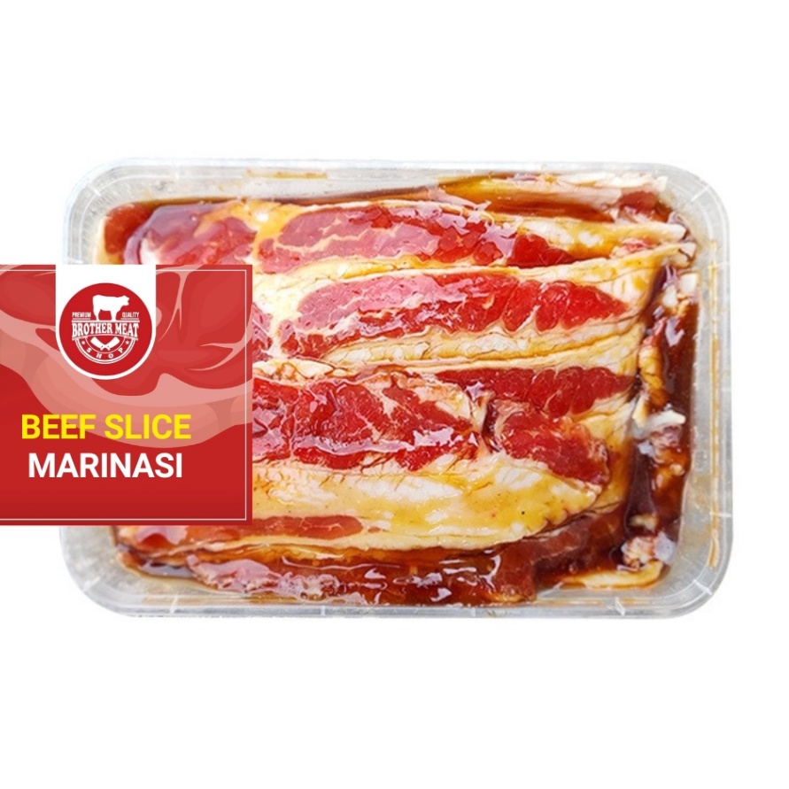 

TERMURAH Beef Slice Marinasi Irisan Daging Sapi dengan Saus Marinasi 5gr Brothermeatshop
