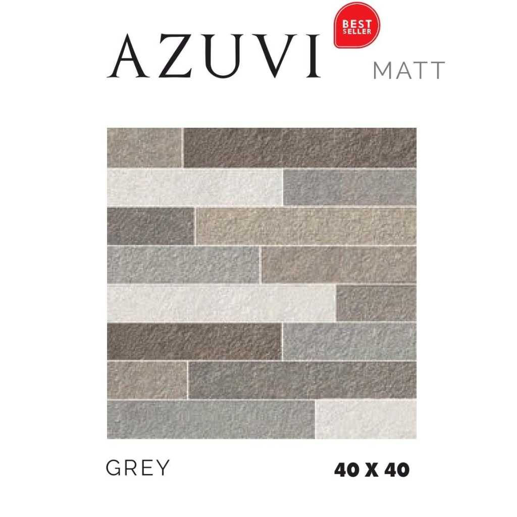Keramik Platinum Azuvi Grey 40x40 - Kasar