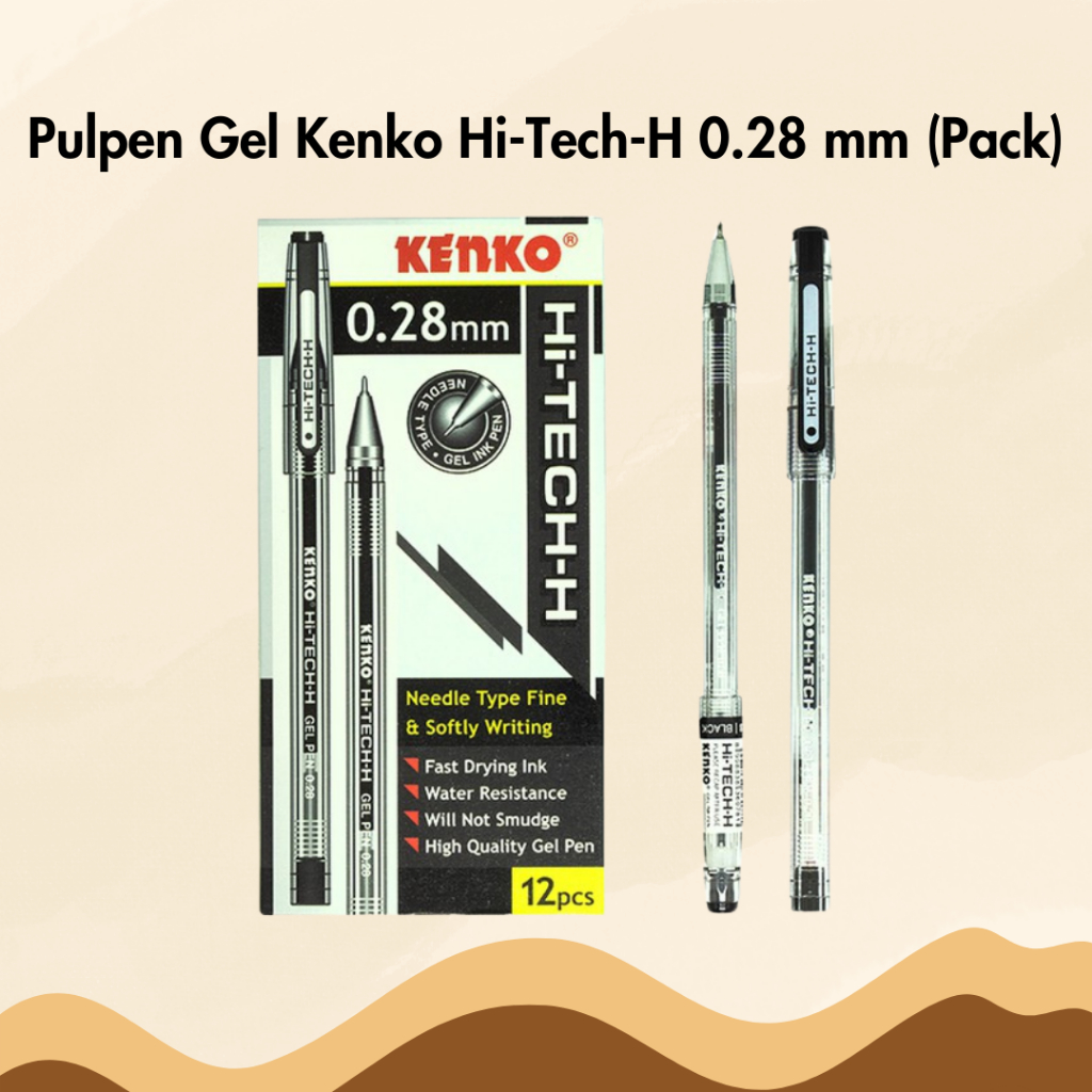 

Pulpen Gel Kenko HI-Tech-H 0.28 mm 1 Pack Isi 12 Bolpen Bolpoin Ballpoint Pena Pen