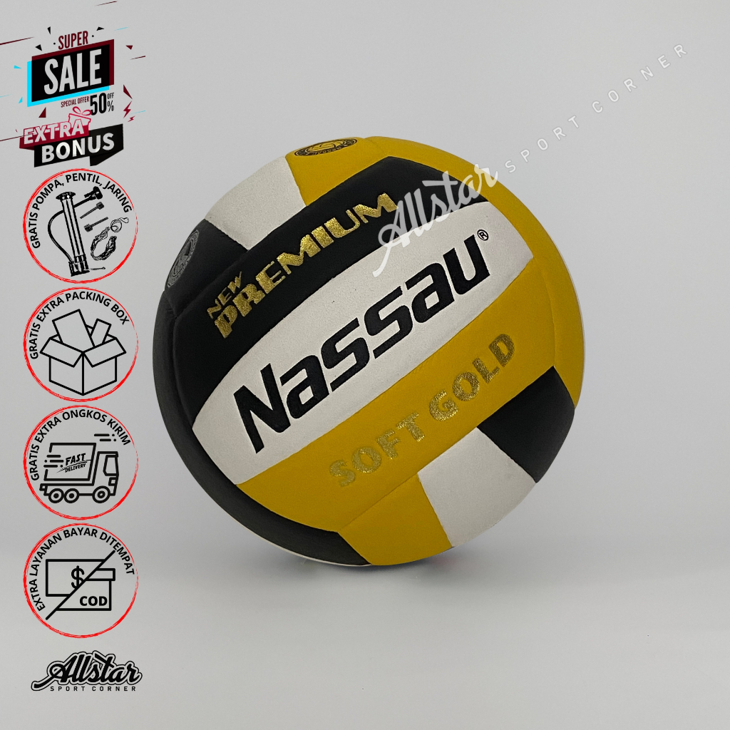 NASSAU Bola Voli Volly Voly  ORIGINAL NASSAU PREMIUM bola voli NASSAU ORIGINAL size 5