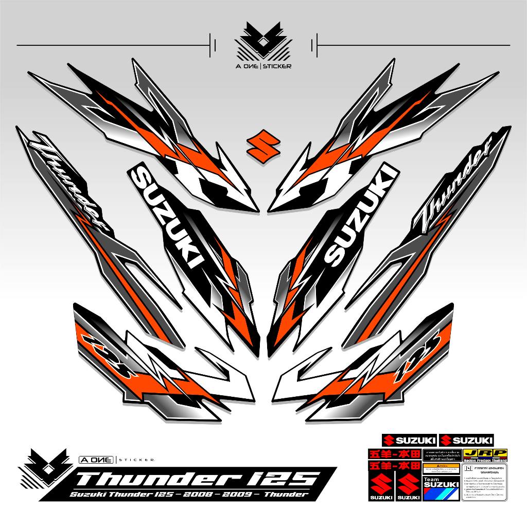 STRIPING THUNDER 125 2008 2009 MOTIF 1 / STIKER / STICKER / STRIPING / THUNDER125 / THUNDER / TUNDER