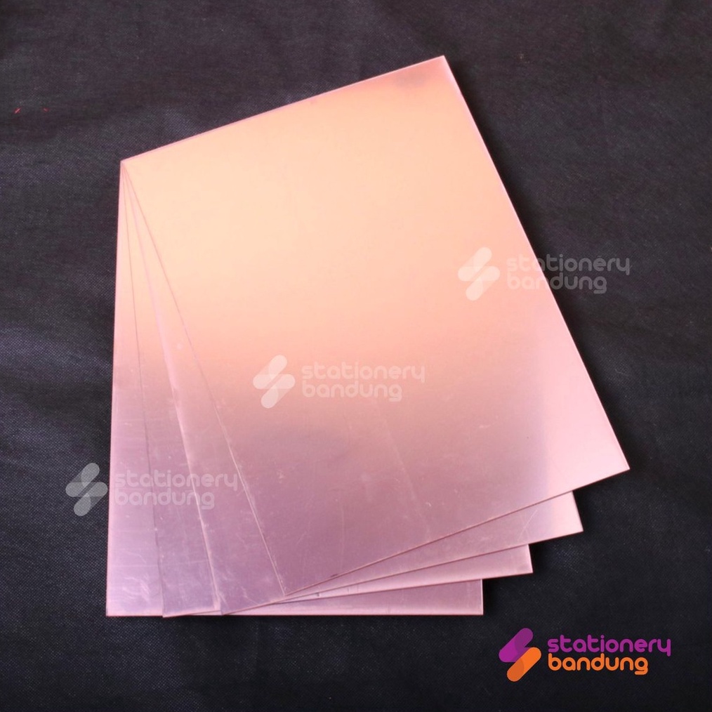 

ART R37A Akrilik Acrylic Rose Gold Mirror Kaca Lembaran Tebal 2mm Ukuran A4 A3