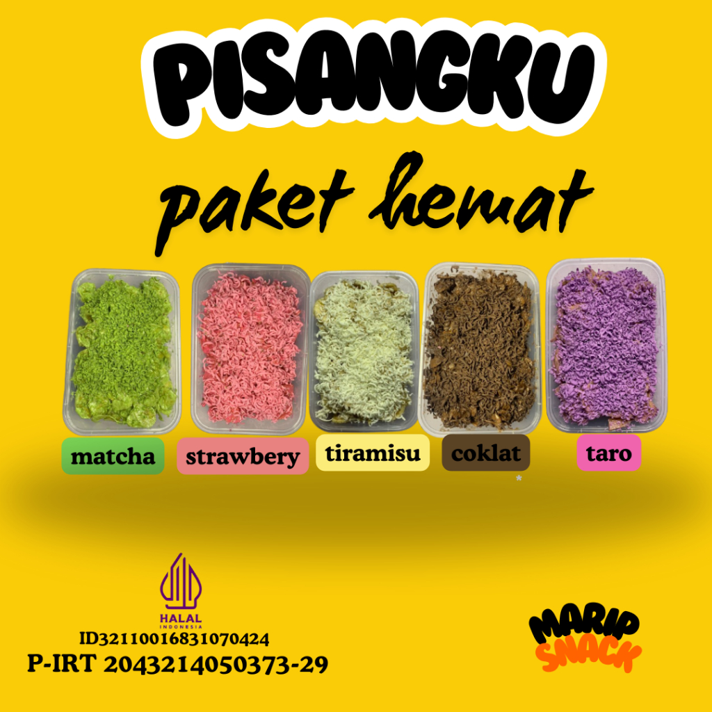 

PAKET HEMAT 5 RASA LEBIH MURAH DAN LEBIH BANYAK KRIUK PISANGNYA LUMER COKLATNYA