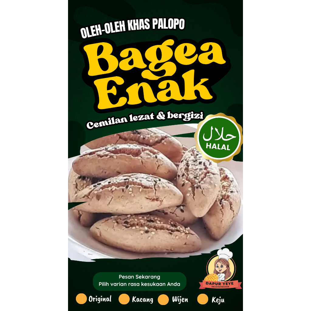 BAGEA ENAK Oleh-Oleh Khas Palopo Sulawesi Cemilah Enak, Sehat, Bergizi